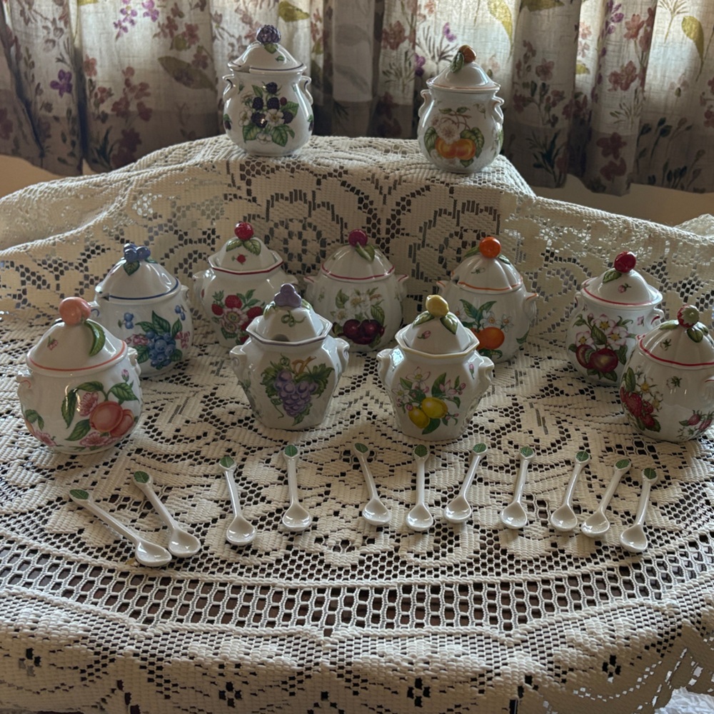 Vintage Lot of Lenox 1995 Jam Jars
